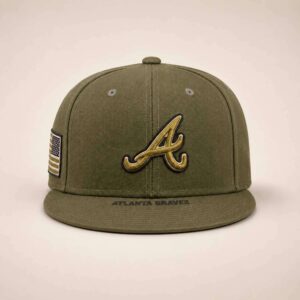 2026 Braves Military Olive Green Hat 1