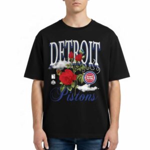 Detroit Pistons Roses Vintage Graphic T Shirt