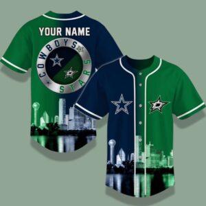Dallas Cowboys x Dallas Stars Baseball Jersey