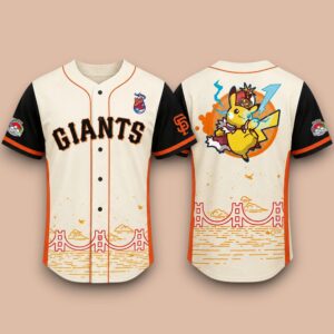 2026 SF Giants Pokemon Worlds Night Pikachu Jersey