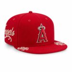 Los Angeles Angels Red Script Fitted Hat