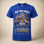 NY Knicks 2026 Eastern Conference Champions Roster Signatures Shirt