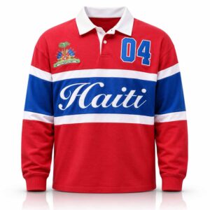 2026 Haiti Pride Flag Rugby Polo Shirt