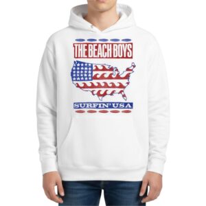 The Beach Boys Surfin USA Map Retro Hoodie