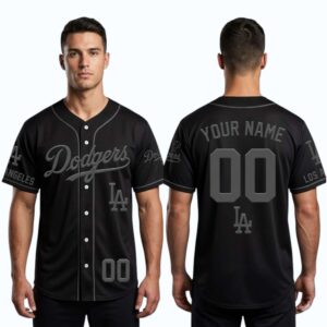 2026 LA Dodgers Blackout Back To The Basics Jersey 1