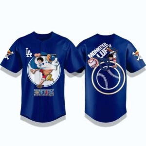 2026 LA Dodgers x One Piece Night Monkey D Luffy Jersey