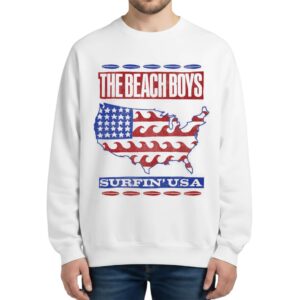 The Beach Boys Surfin USA Map Retro Sweatshirt