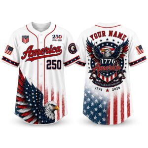 America Eagle 250 Years Of Freedom 1776 2026 Personalized Jersey
