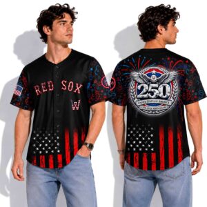 Red Sox 250 Years USA Anniversary 1776 2026 Baseball Jersey
