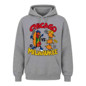 Chicago Milwaukee Rivalry Carton Hot Dog Hoodie