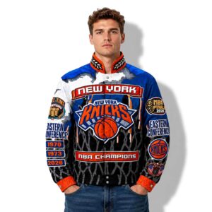 2026 Karl Anthony Towns NY Knicks Champions Finals Parade Jacket 3