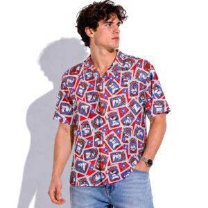 2026 Rangers 1996 Rangers Team Baseball Card Button Shirt Giveaway 1