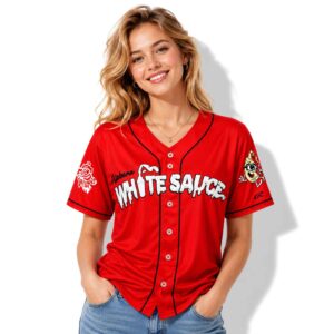 2026 Rocket City Trash Pandas Alabama White Sauce At Toyota Field Jersey 1