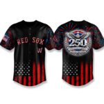 Red Sox 250 Years USA Anniversary 1776 2026 Baseball Jersey
