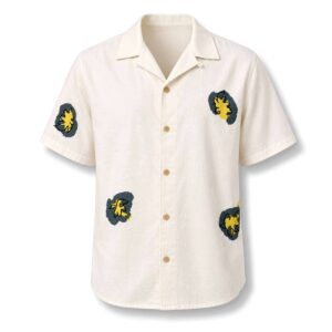 David Tennant Ecru Flower Hawaiian Shirt 2