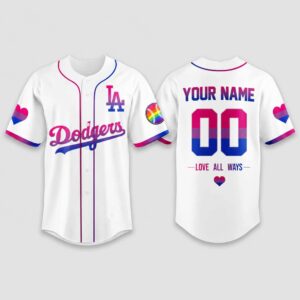 2026 LA Dodgers Pride Month Love All Ways Personalization Jersey