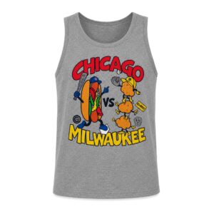Chicago Milwaukee Rivalry Carton Hot Dog Tank Top