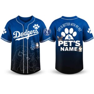 2026 LA Dodgers National Pet Day Life Is Better With My Pet Jersey 1
