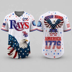 TBay Rays 250th Anniversary America 1776 2026 Personalization Jersey 2