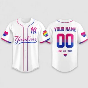 2026 NY Yankees Pride Month Love All Ways Personalization Jersey