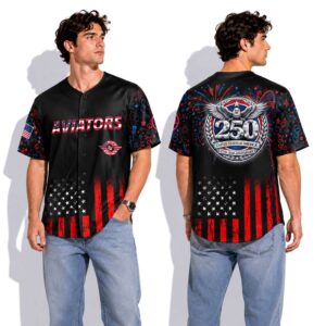 Aviators 250 Years USA Anniversary 1776 2026 Baseball Jersey 1