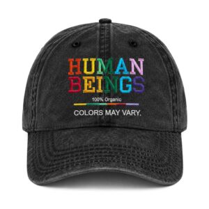 Human Beings 100% Organic Colors May Vary Baseball Cap