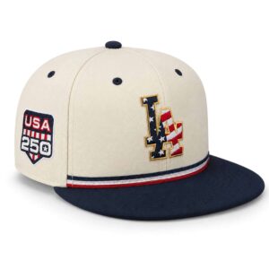 2026 LA Dodgers USA 250th Anniversary Fourth Of July Snapback Hat 1