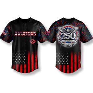 Aviators 250 Years USA Anniversary 1776 2026 Baseball Jersey