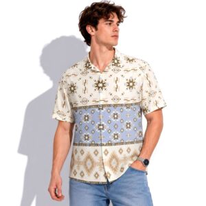 Aaron Greene Louis Tomeo Santa Fe Aztec Print Shirt 2
