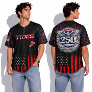 Tides America 250th Anniversary 1776 2026 Baseball Jersey 1