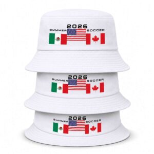 Summer 2026 Soccer Mexico USA And Canada World Cup Bucket Hat 3