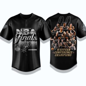Spurs 2026 Western Conference Finals Champions Baseball Jersey