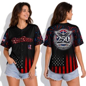 RailRiders 250 Years USA Anniversary 1776 2026 Baseball Jersey 1