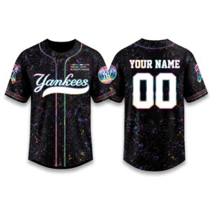 NY Yankees Crucial Catch Intercept Cancer Jersey 1