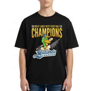 2026 Madison Mallards Great Lakes West First Half Champions T Shirt